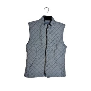Cut Loose Small Quilted Parachute Blue Zip Up Vest Lagenlook Cozycore Cabincore
